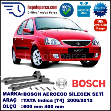 TATA Indica [T4] 11.2006-..., 600 / 400 mm. BOSCH AEROECO Aparatlı Muz Silecek