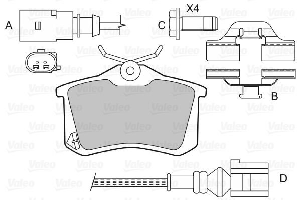 598463 DİSK FREN BALATASI (ARKA) AUDI A3 1.6i,1.8i,1.9 Tdi(96-00) A3(96) 1J0698451