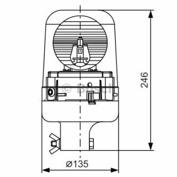 Döner Tepe Lambası - RKLE 200RKLE 200 A 12V Kırmız
