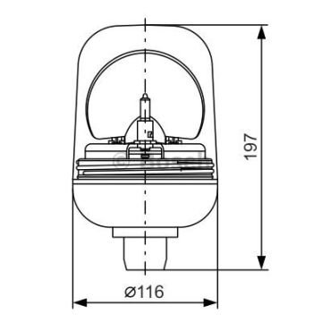 Döner Tepe Lambası - RE 60RE-60 A 24V Sarı renk