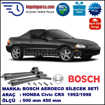 HONDA Civic CRX [EG/EH] 03.1992-12.1998, 500 / 450 mm. BOSCH AEROECO Aparatlı Muz Silecek