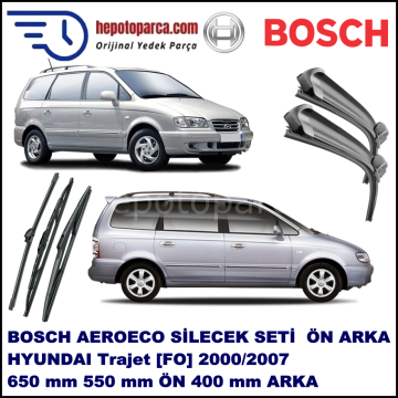 HYUNDAI Trajet [FO] 01,2000-06,2007 Bosch Aeroeco Ön ve Arka Silecek Takımı