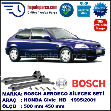 HONDA Civic Hatchback [EJ/EK] 10.1995-02.2001, 500 / 450 mm. BOSCH AEROECO Aparatlı Muz Silecek