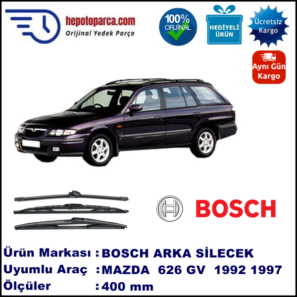 MAZDA 626 Wagon [GV] 400 mm 03.1992-10.1997 BOSCH Arka Silecek