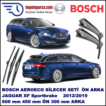 JAGUAR XF Sportbrake  09,2012-,,, Bosch Aeroeco Ön ve Arka Silecek Takımı