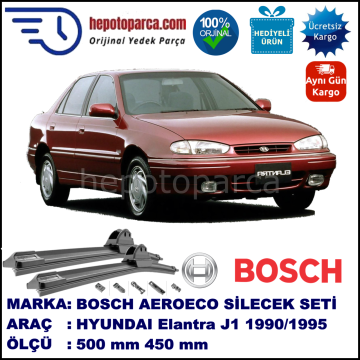 HYUNDAI Elantra [J1] 10.1990-04.1995, 500 / 450 mm. BOSCH AEROECO Aparatlı Muz Silecek