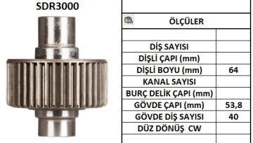 SDR3000  MARS DISLISI  TOYOTA HI LUX 2.8D,LAN D CRUISERVW TARO 1963 2801154070 1215 134806 280992700 280993030 10109211