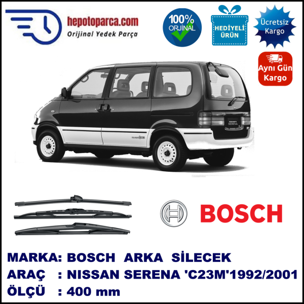 NISSAN Serena [C23M] 400 mm 07.1992-11.2001 BOSCH Arka Silecek