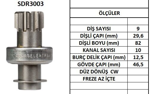 SDR3003  MARS DISLISI-9DIS  TOYOTA CARINA,CEL ICA,COROLLA,CORONA,CROWN,HILUX 2925 2801115010 2801141020 2801141021 2801160040 2801160041 140 130442 283000660 283000901 283000911 283001951 283003350 10101400