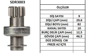 SDR3003  MARS DISLISI-9DIS  TOYOTA CARINA,CEL ICA,COROLLA,CORONA,CROWN,HILUX 2925 2801115010 2801141020 2801141021 2801160040 2801160041 140 130442 283000660 283000901 283000911 283001951 283003350 10101400