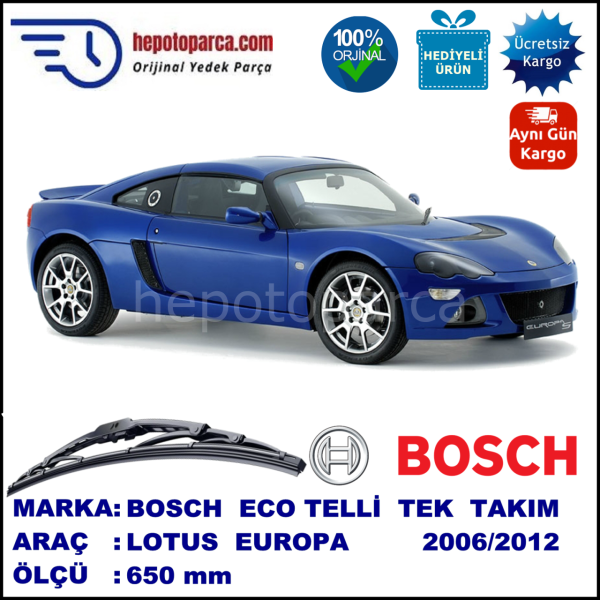 LOTUS Europa  07.06-... 650 /  mm. BOSCH ECO Telli Silecek 1 Adet