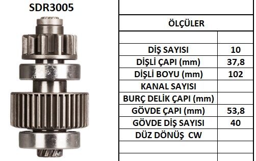 SDR3005  MARS DISLISI-10DIS  TOYOTA HILUX THE RMO KING 3.0 SW 1097 2801167030 10110970