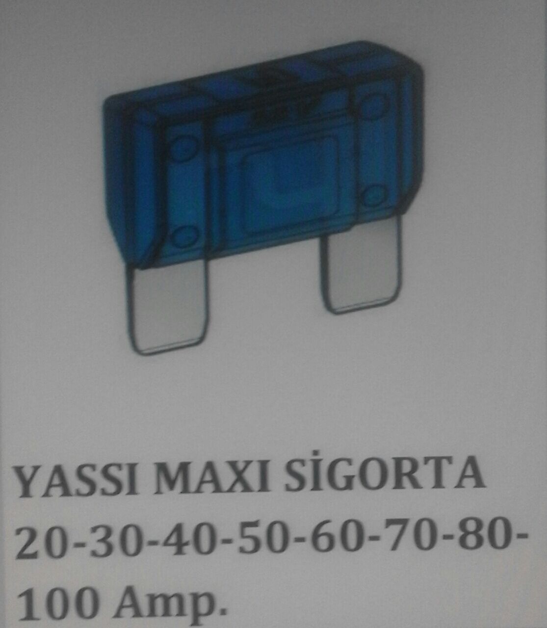 YASSI MAXİ SİGORTA 60 AMP MAVİ 0600940