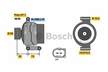 Alternatör FOR CC1T10300CB; FOR CC1T10300CA; FOR 1 FOR CC1T10300CB; FOR CC1T10300CA; FOR 1745662; FOR 1738113 FOR CC1T10300CB; FOR CC1