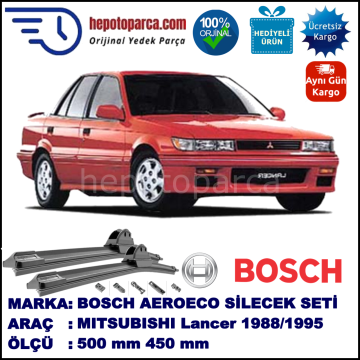 MITSUBISHI Lancer [C6/C7] 04.1988-07.1995, 500 / 450 mm. BOSCH AEROECO Aparatlı Muz Silecek