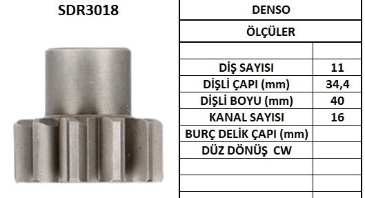 SDR3018  MARS DISLISI-11DIS NIPPO DENSO-LESTE R 17362 9459 133354 280996200 63904595
