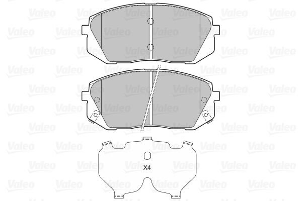 598934 DİSK FREN BALATASI (ÖN) KIA CARRENS III 2.0 CVVT,2.4 CVVT,2.7 V6 581011DE00 58101