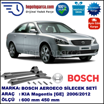 KIA Magentis [GE] 02.2006-..., 600 / 450 mm. BOSCH AEROECO Aparatlı Muz Silecek