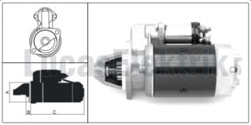 61924011  MARS MOTORU 12V/2,1KW/11DIS M113 T. Z.D.K. STEYR BASAK TRAKTOR)8033-43-50)  12V 2,1 KW 11 DIS