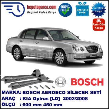 KIA Opirus [LD] 09.2003-..., 600 / 450 mm. BOSCH AEROECO Aparatlı Muz Silecek