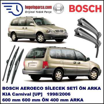 KIA Carnival [UP] 06,1998-06,2006 Bosch Aeroeco Ön ve Arka Silecek Takımı
