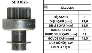 SDR3026  MARS DISLISI-9DIS TOYOTA 4K,5K 841 234402 283005400 2801113060 10108410