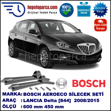 LANCIA Delta [844] 07.2008-..., 600 / 450 mm. BOSCH AEROECO Aparatlı Muz Silecek