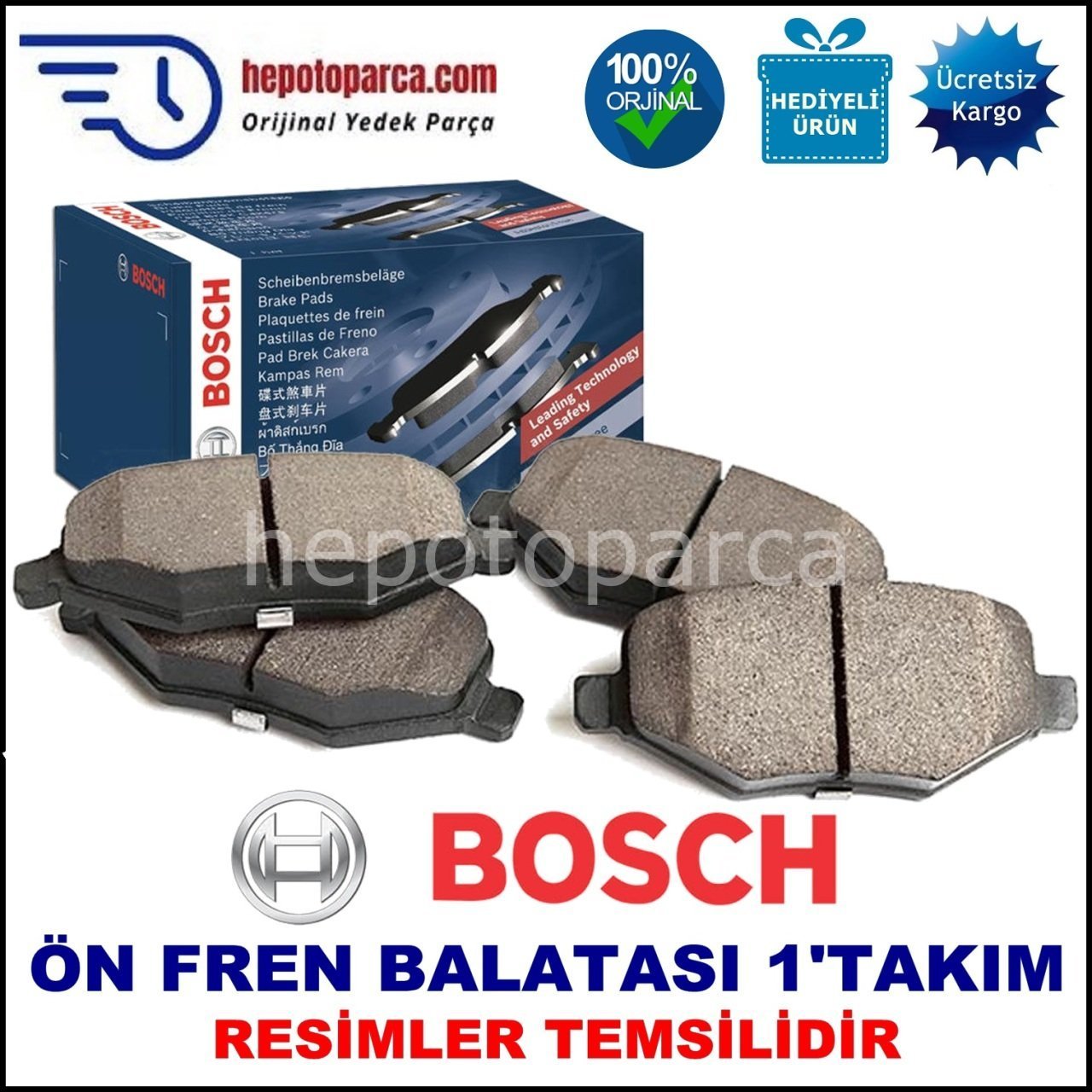 AUDI Q7 3.0 TDI 08.2006 - 05.2008 ÖN FREN BALATASI BOSCH