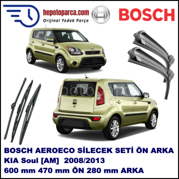 KIA Soul [AM] 09,2008-,,, Bosch Aeroeco Ön ve Arka Silecek Takımı