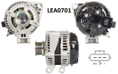 LEA0701  ALTERNATOR 14V/150A LAND ROVER LR3 V 6 4000 CC YLE500240 YLE500410 LRA03112 1042103700 1042103701 DAN986 6337754010 MAN7554