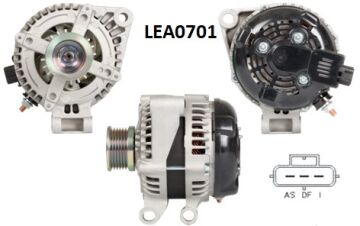 LEA0701  ALTERNATOR 14V/150A LAND ROVER LR3 V 6 4000 CC YLE500240 YLE500410 LRA03112 1042103700 1042103701 DAN986 6337754010 MAN7554