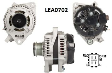 LEA0702  ALTERNATOR 14V/100A LAND TOYOTA AURI S, YARIS 1.3