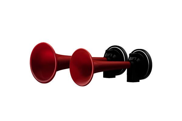 Korna,12V,Kırmızı/Siyah,115 dB,600-756 Hz -
