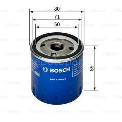 RENAULT 25 2.2i 01.1984 - 04.1988 BOSCH YAĞ FİLTRESİ filitre