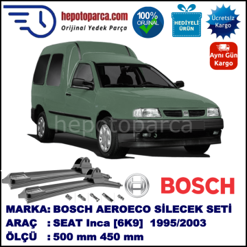SEAT Inca [6K9] 11.1995-06.2003, 500 / 450 mm. BOSCH AEROECO Aparatlı Muz Silecek