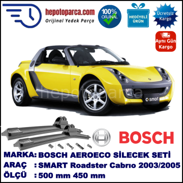 SMART (MCC) Roadster [452] 04.2003-11.2005, 500 / 450 mm. BOSCH AEROECO Aparatlı Muz Silecek