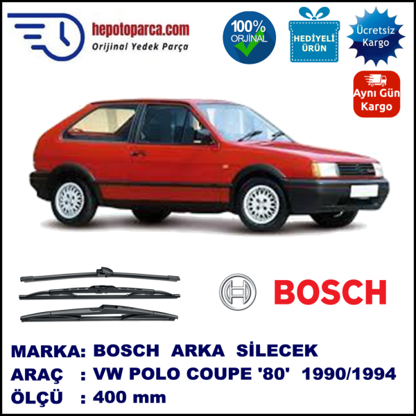 VW Polo Coupé [80] 400 mm 10.1990-09.1994 BOSCH Arka Silecek