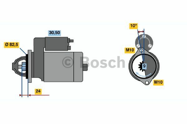 Marş  Motoru STEYR (STEYR-DAIMLER-PUCH AG) Pinzgauer MB A7161090150; MB 71610