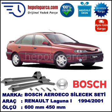 RENAULT Laguna I [B56; 556] 01.1994-03.2001, 600 / 450 mm. BOSCH AEROECO Aparatlı Muz Silecek