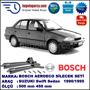 SUZUKI Swift Sedan [EA] 01.1990-09.1995, 500 / 450 mm. BOSCH AEROECO Aparatlı Muz Silecek
