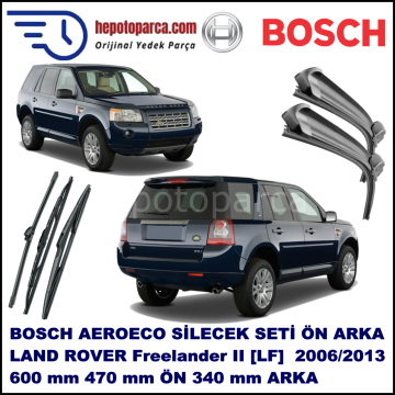 LAND ROVER  Freelander II [LF] 10,2006-,,, Bosch Aeroeco Ön ve Arka Silecek Takımı