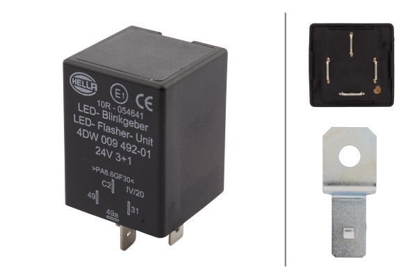Flaşör Ünitesi,Elektrikli,LED,4-Kutuplu,Evobus/Gol 2 197 736 / 30032262 / 1022058520 / 1777080