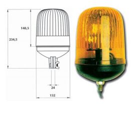YD-D-0067 432/12 TEPE İKAZ LAMBASI 12V CIVATA BAĞL LANTILI