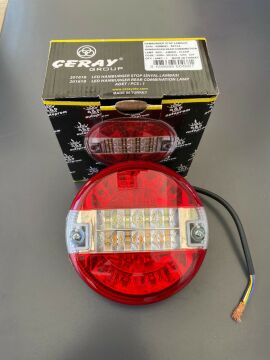 201618 HAMBURGER STOP LAMBASI LED SİSTEMLİ 24V  Y.M 4 FONK.