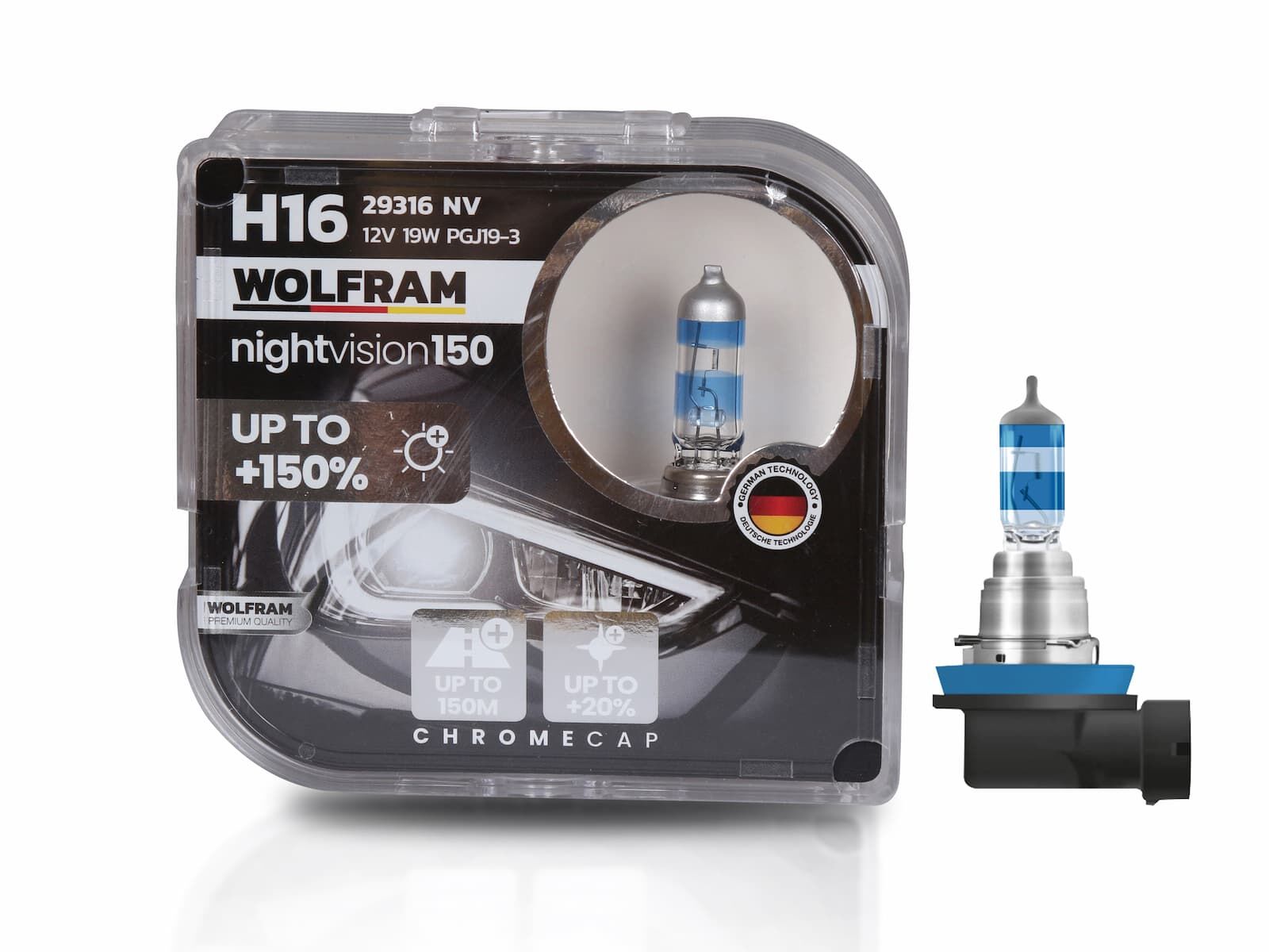 29316 NV H16 12V 19 PGJ19-3 NIGHT VISION +150% FAZ
