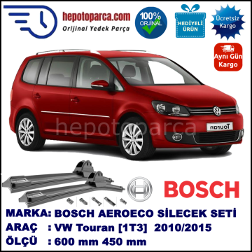 VW Touran [1T3] 05.2010-..., 600 / 450 mm. BOSCH AEROECO Aparatlı Muz Silecek