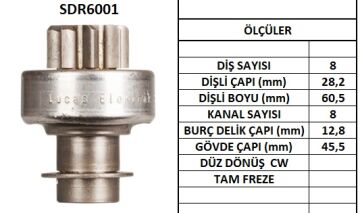 SDR6001  MARS DISLISI-8DIS HYUNDAI-KIA-MAZDA- MITSUBISHI-NISSAN DATSUN UZUN FRZ. 3167 808824722 3132072031 23312Y0511 H83318X45 352 131087 10103520 M191T30974 M191T33371 M191T34071 M191T35171 MD607283 MD608273 61194