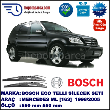 MERCEDES-BENZ Serie ML [163] 03.98-06.05 550 / 550 mm. BOSCH ECO Telli Silecek 2'li Takım