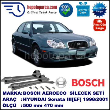 HYUNDAI Sonata III [EF] 03.1998-03.2001, 500 / 470 mm. BOSCH AEROECO Aparatlı Muz Silecek