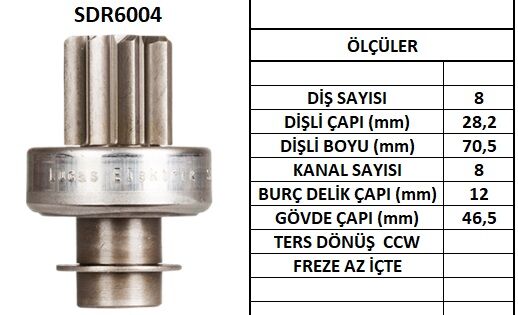 SDR6004  MARS DISLISI-8DIS MITSUBISHI-HONDA-N ISSAN DATSUNTERS FREZE 1590 519 133268 10105190 M191T26171